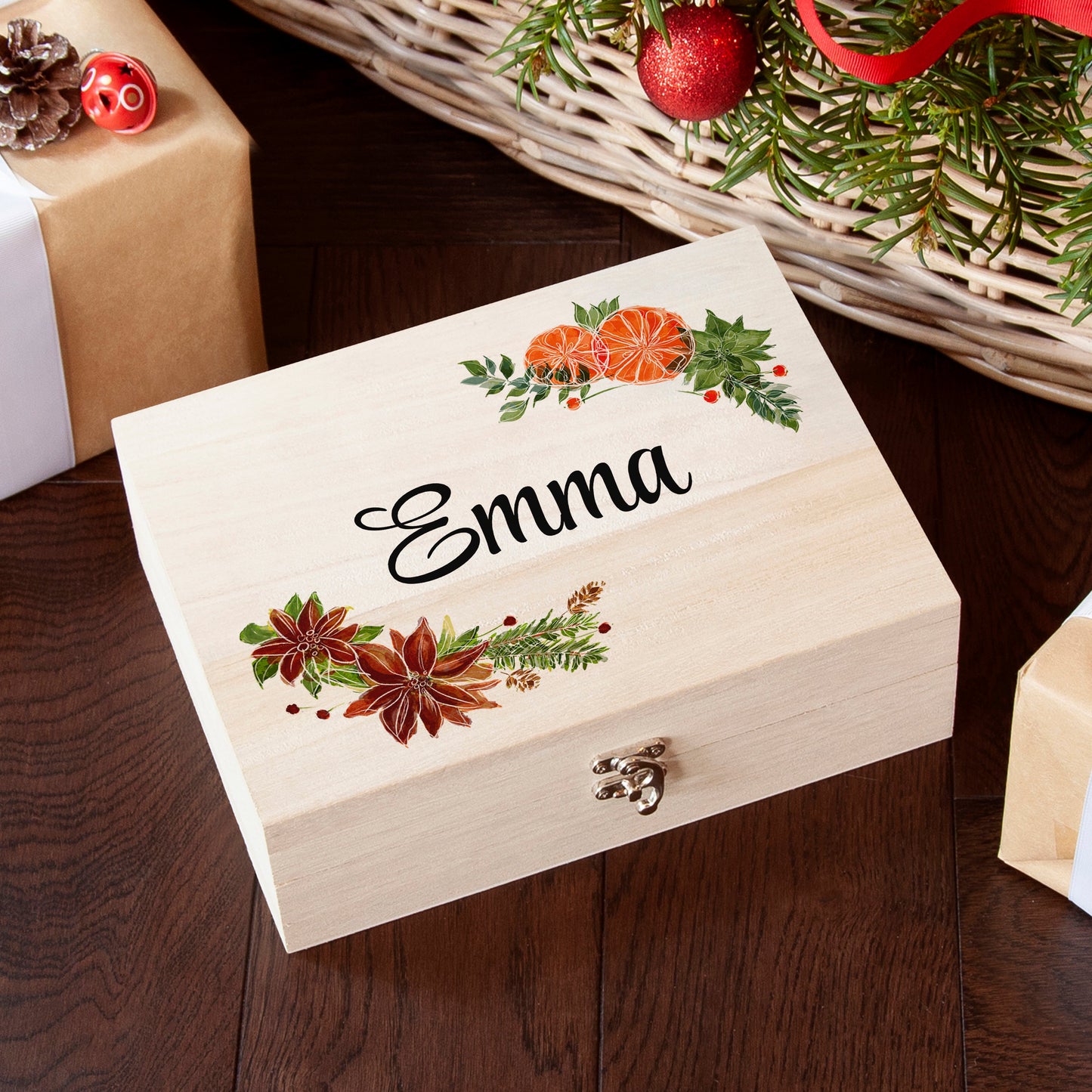 Personalised Festive Garland Christmas Eve Box