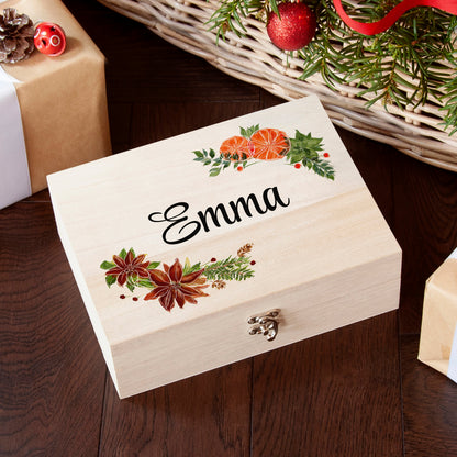 Personalised Festive Garland Christmas Eve Box