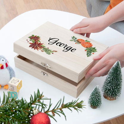 Personalised Festive Garland Christmas Eve Box
