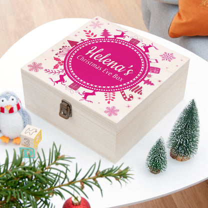 Personalised Snowflake Wreath Christmas Eve Box