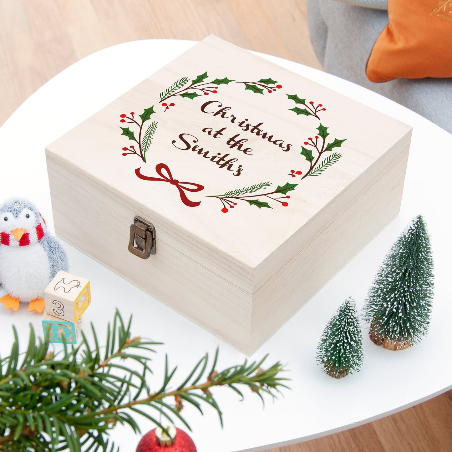 Personalised Jolly Holly Christmas Eve Box