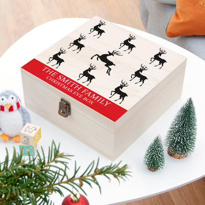 Personalised Reindeer Family Christmas Eve Box