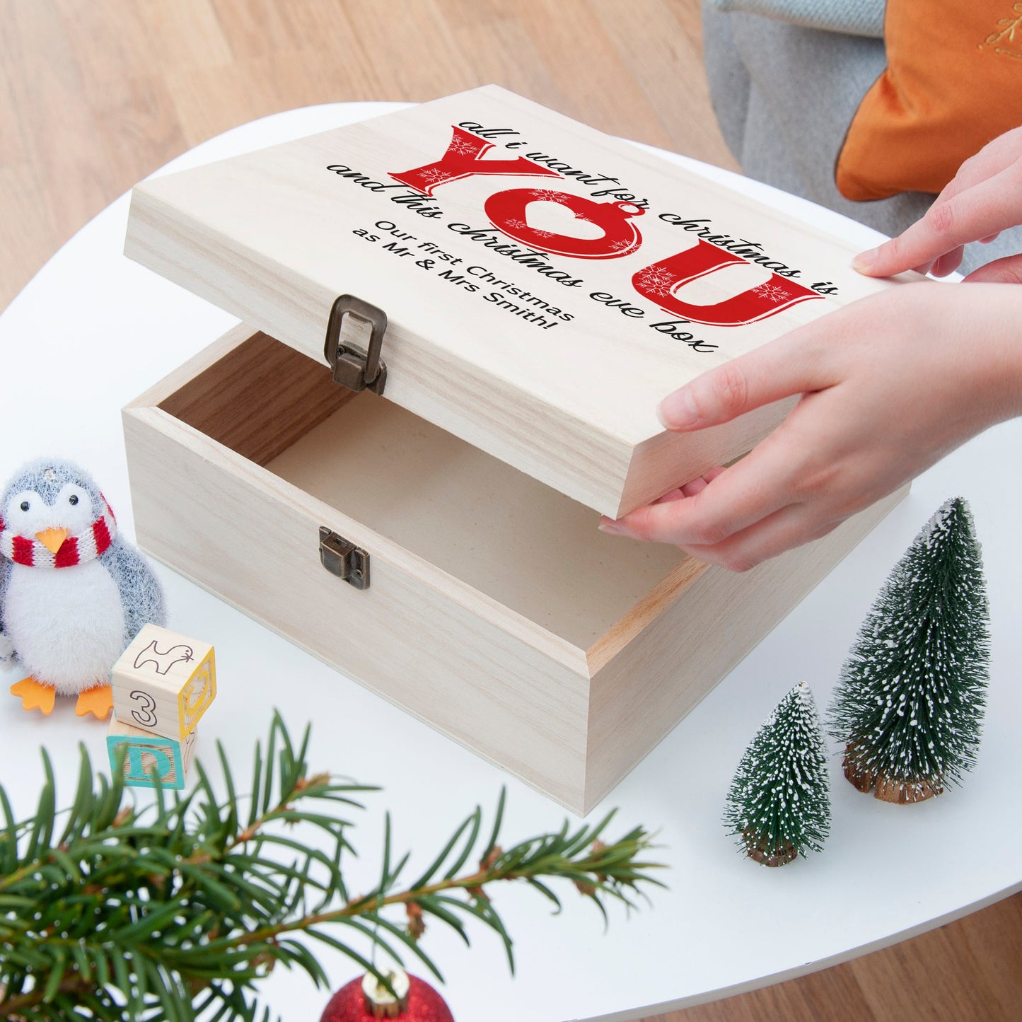 Personalised Romantic Couples Christmas Eve Box