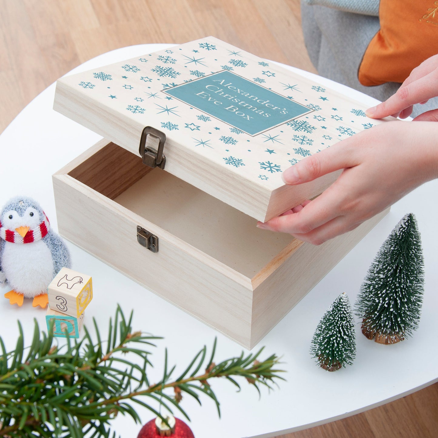 Personalised Snowflake Christmas Eve Box