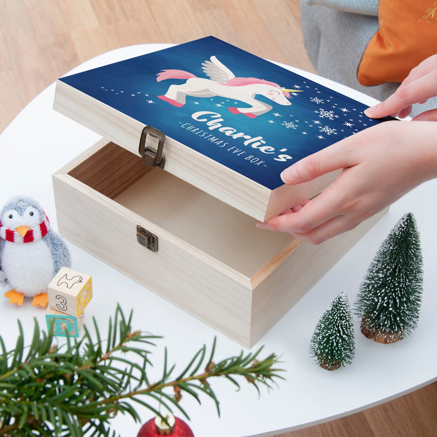 Personalised Baby Unicorn Christmas Eve Box