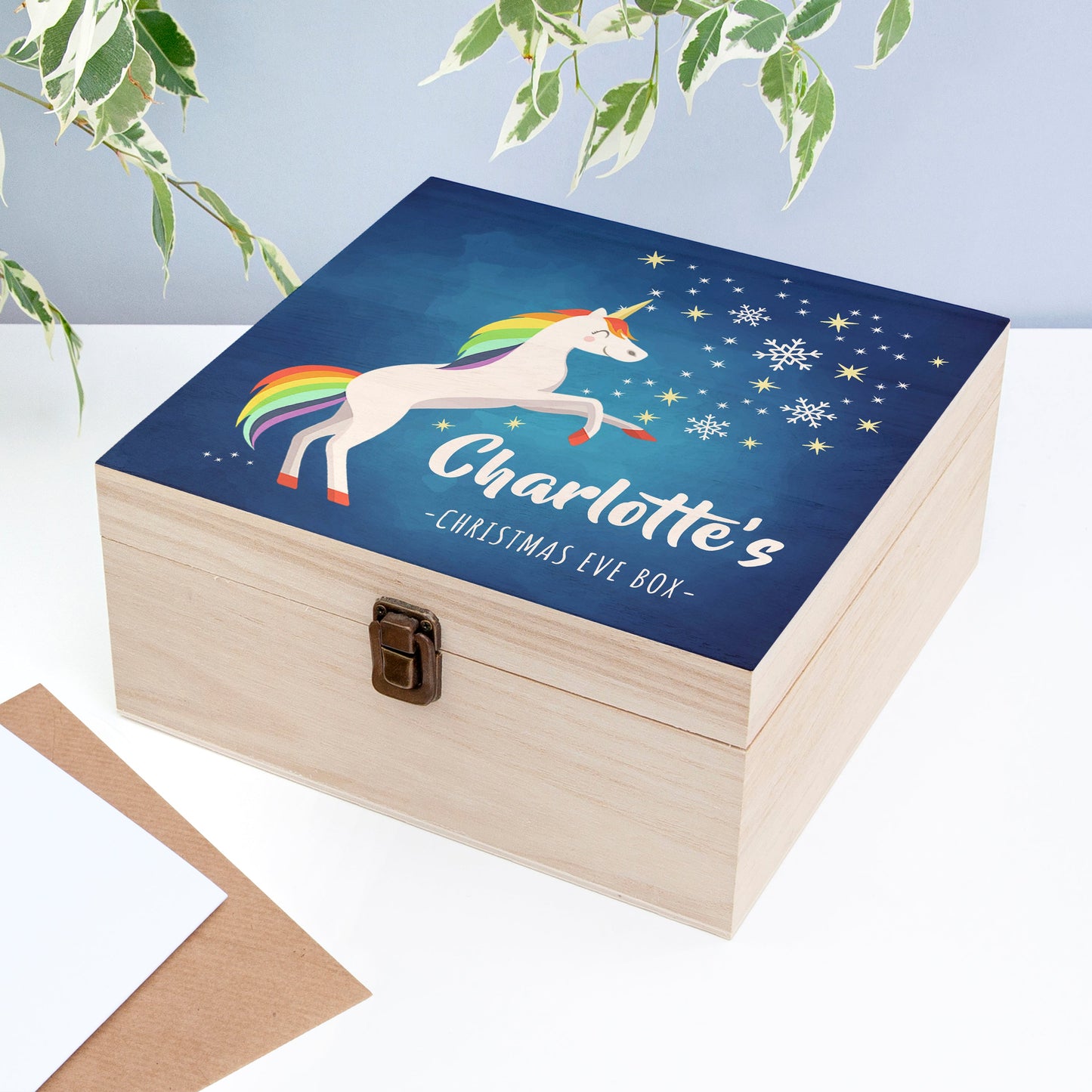 Personalised Rainbow Unicorn Christmas Eve Box