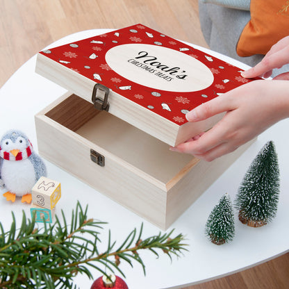 Personalised Cat Treats Christmas Box