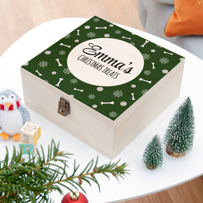 Personalised Dog Treats Christmas Box