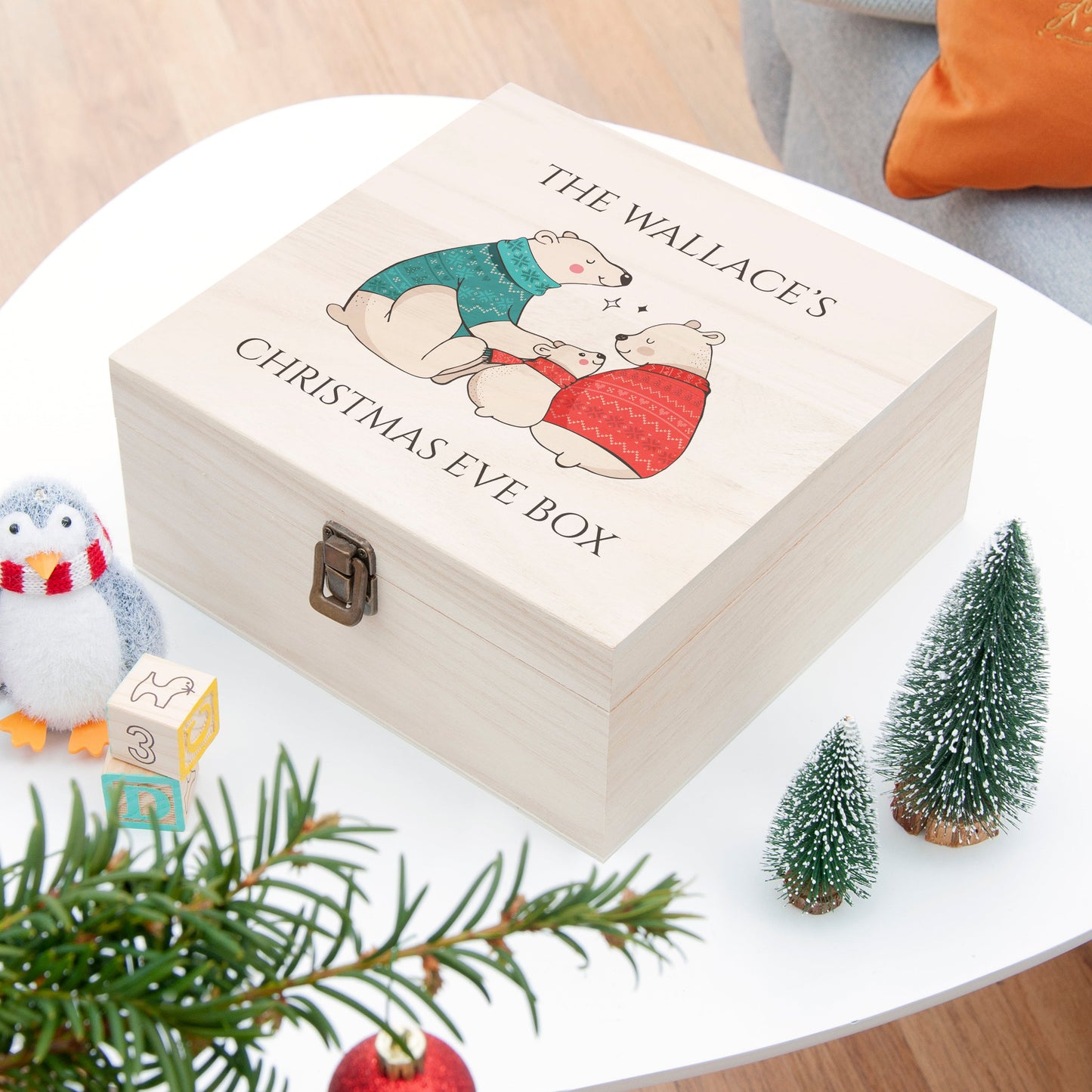Personalised Polar Bear Christmas Eve Box