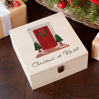Personalised Festive Door Christmas Box