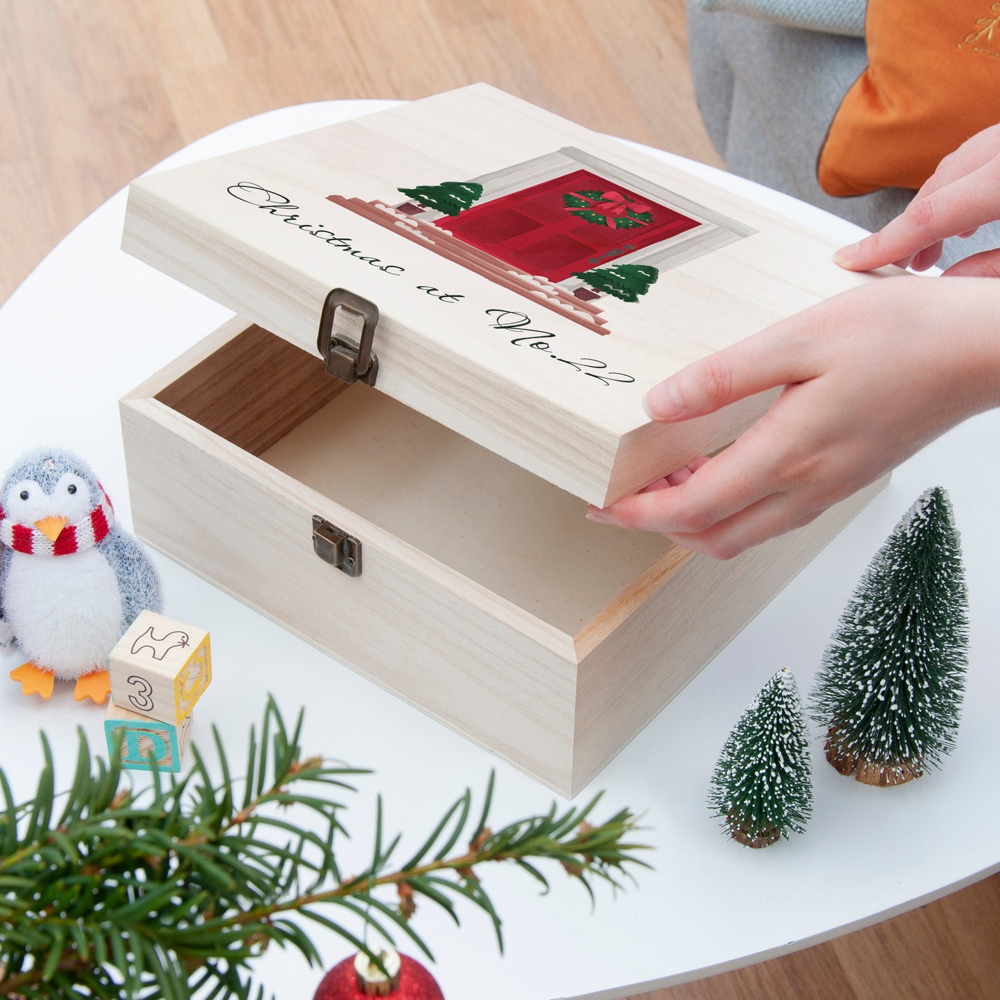 Personalised Festive Door Christmas Box