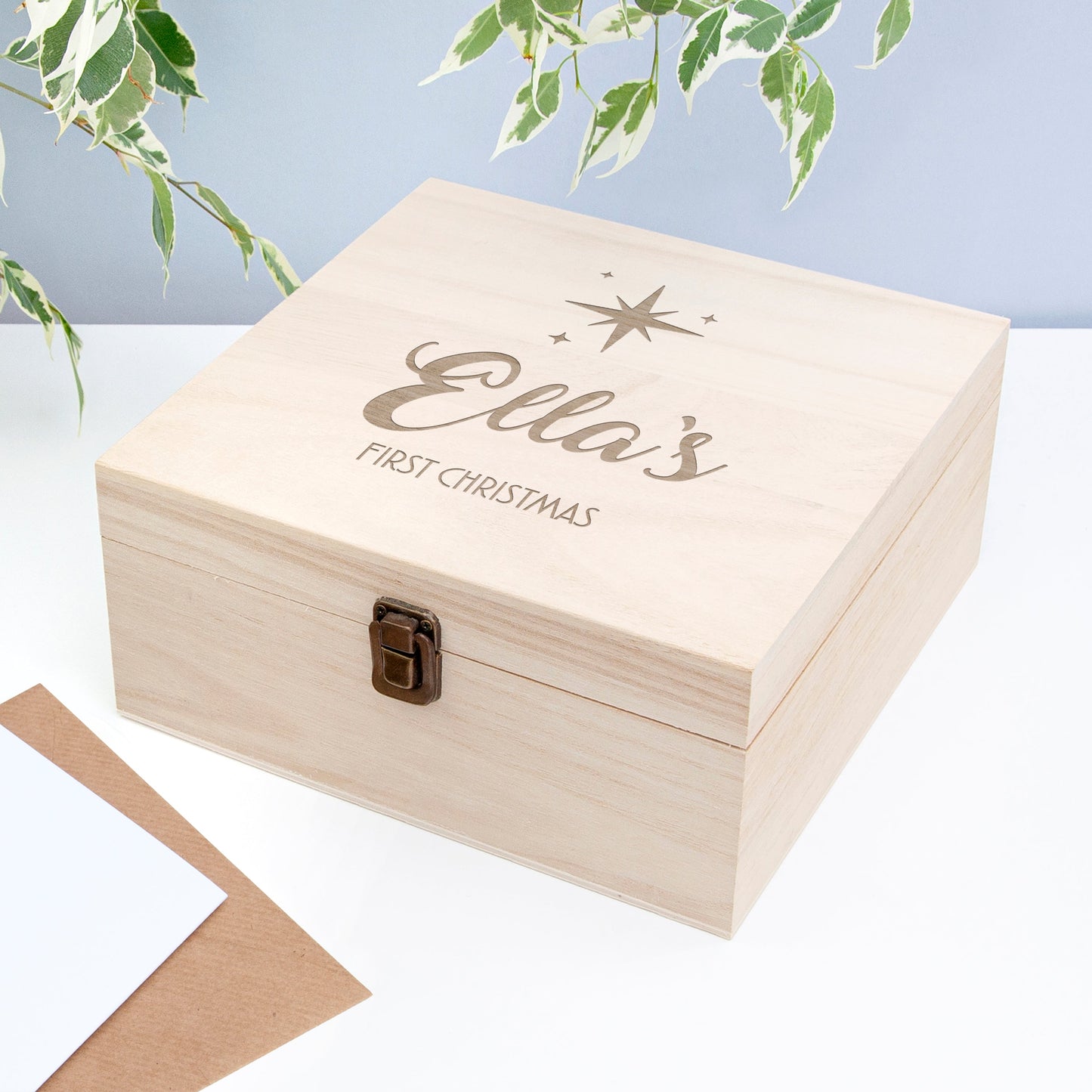 Personalised Minimalist Engraved Christmas Box