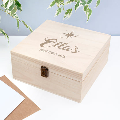 Personalised Minimalist Engraved Christmas Box