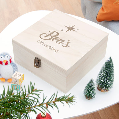 Personalised Minimalist Engraved Christmas Box