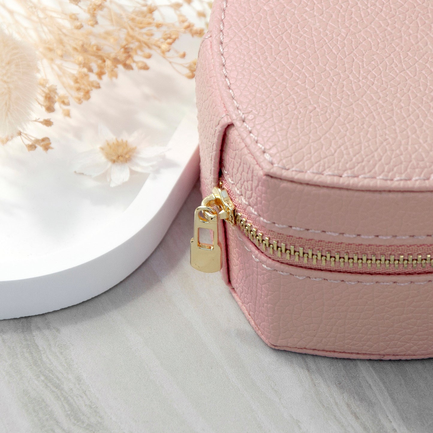 Personalised Pink Heart Jewellery Case