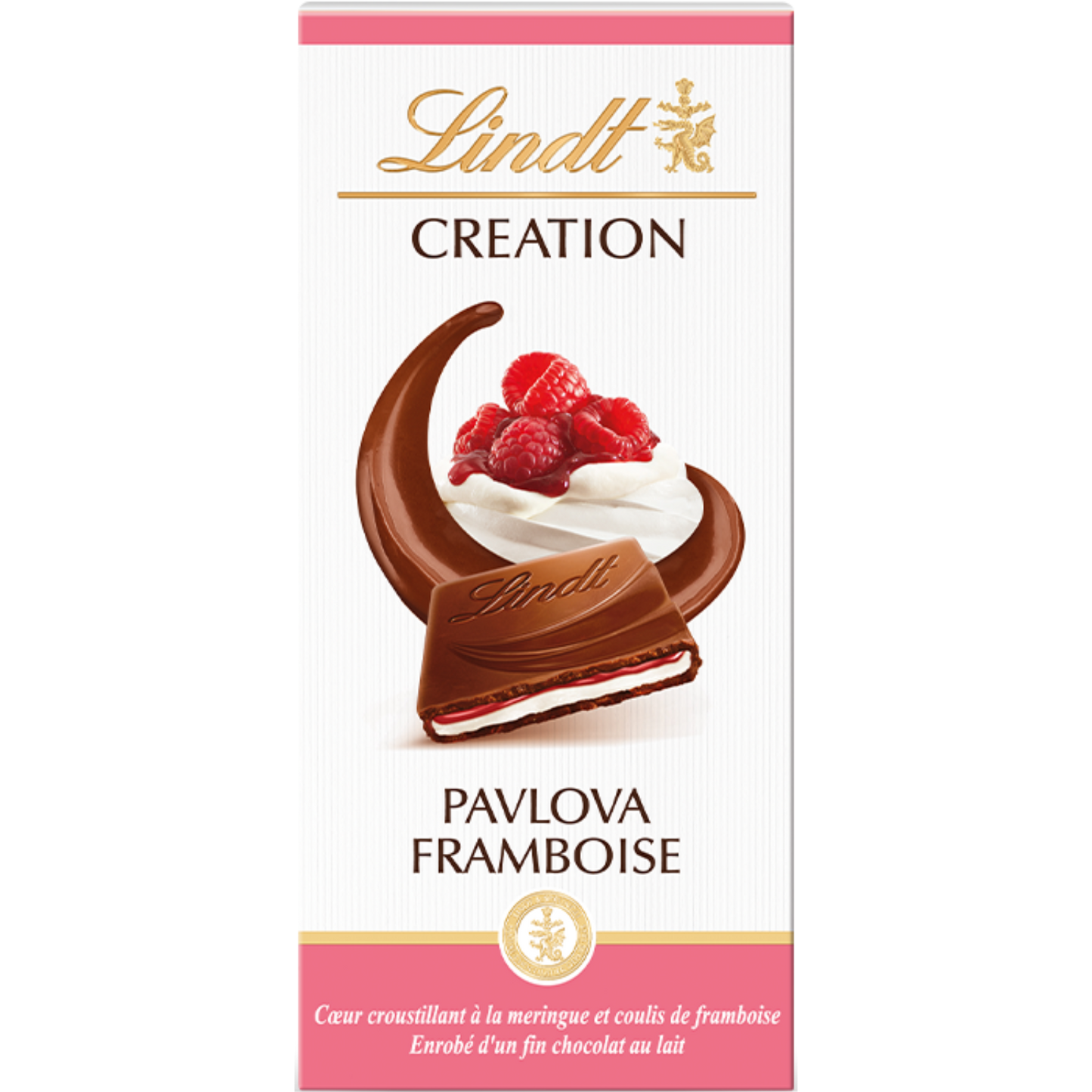 Lindt Creation | Raspberry Pavlova Milk Chocolate | 150g Bar
