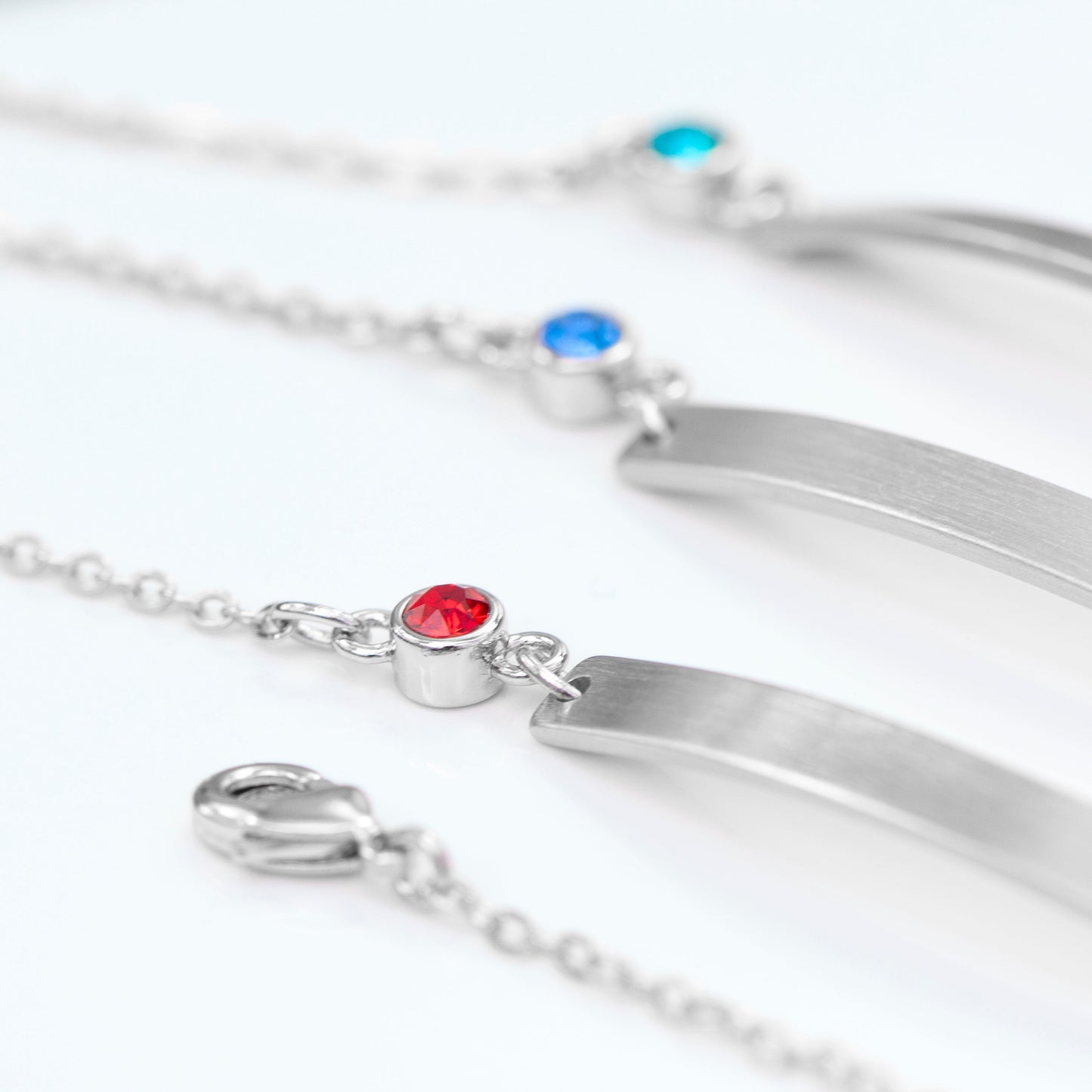 Personalised Silver Birthstone Swarovski Crystal Bracelet
