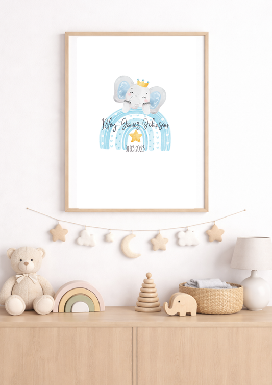 Personalised Elephant Print