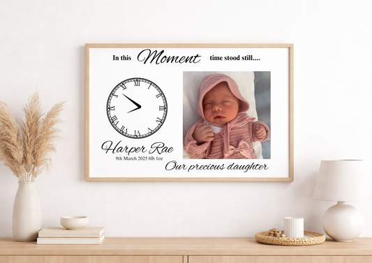 Personalised In These Moments Time Stood Still Print