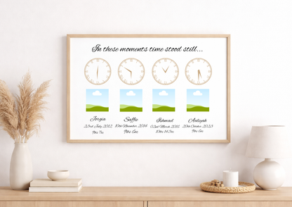 Personalised In These Moments Time Stood Still Print