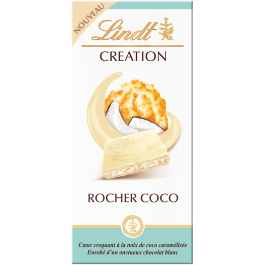 Lindt Creation | Coconut Rocher White Chocolate | 145g Bar