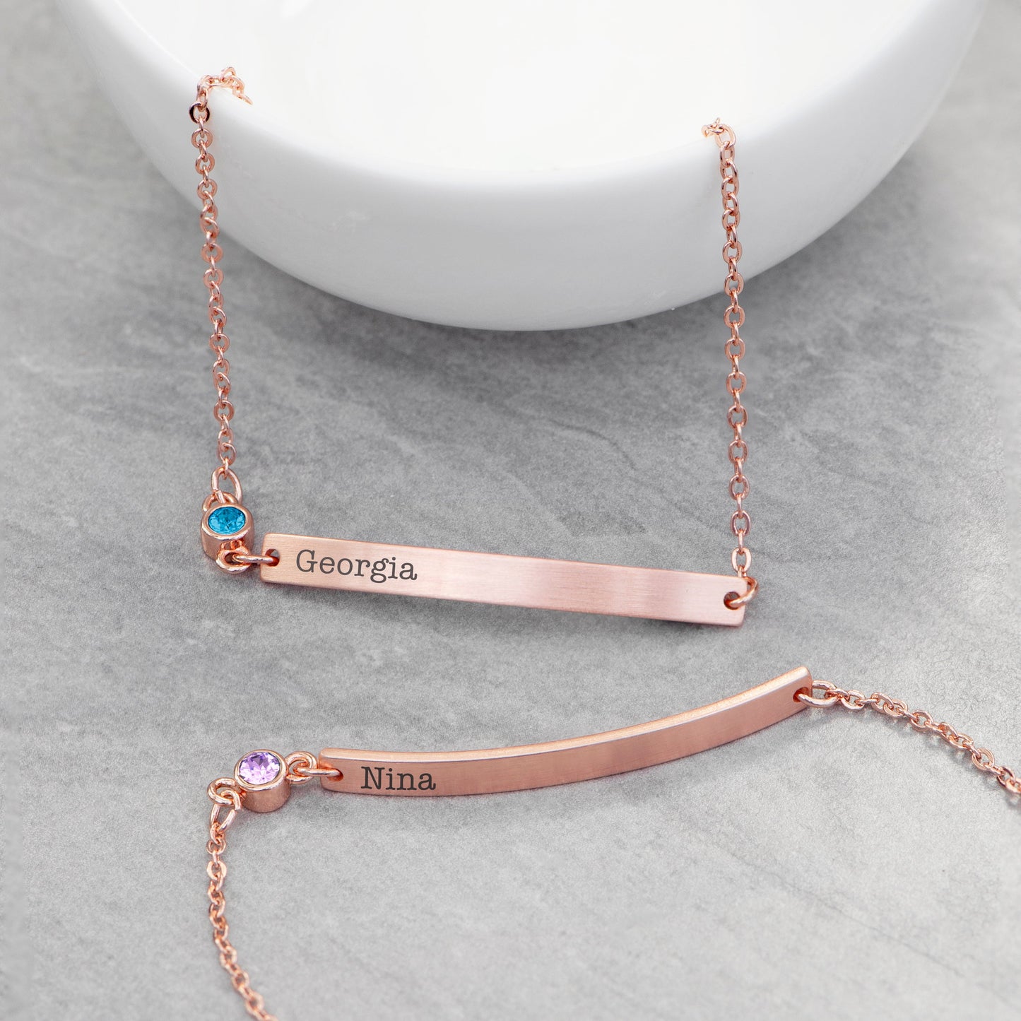 Personalised Rose Gold Birthstone Swarovski Crystal Bracelet