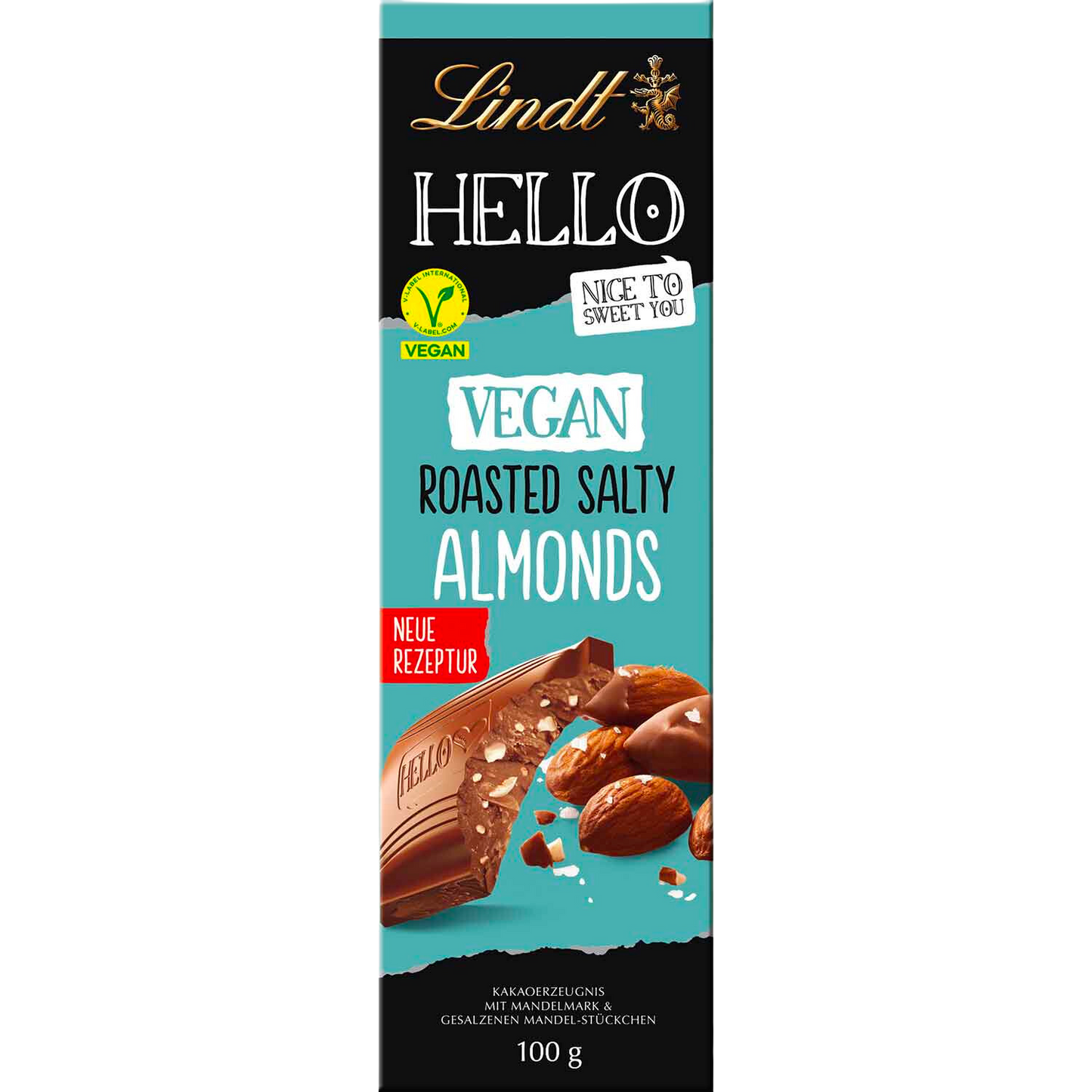 Lindt Hello VEGAN Roasted Salty Almonds Bar | 100g