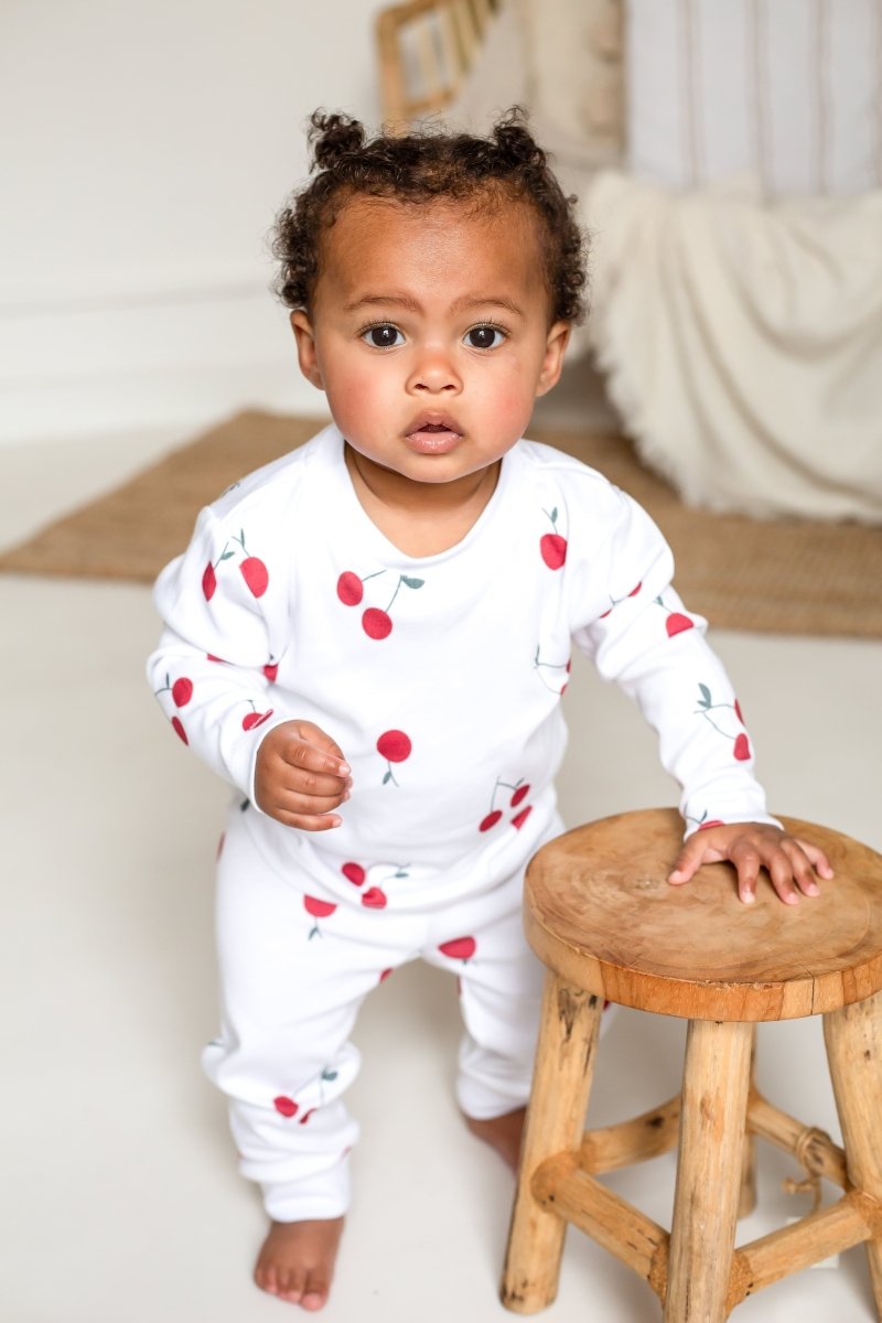 Cherry Bamboo & Organic Cotton Two-Piece Set Long Sleeve Pyjamas