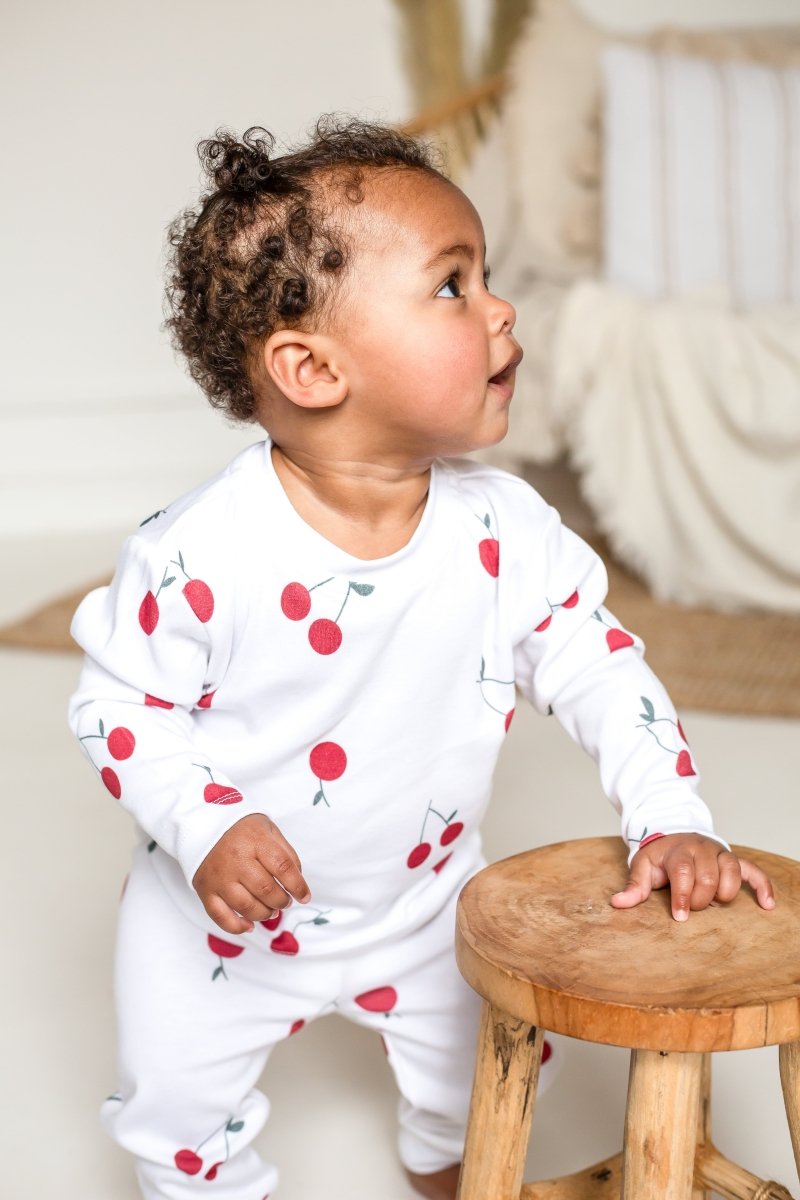 Cherry Bamboo & Organic Cotton Two-Piece Set Long Sleeve Pyjamas