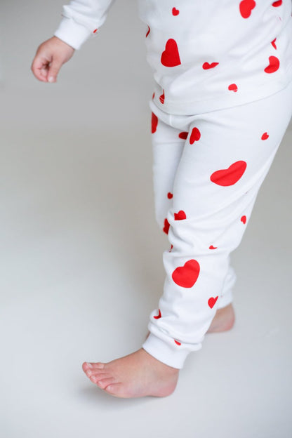 Love Heart Bamboo & Organic Cotton Two-Piece Set Long Sleeve Pyjamas