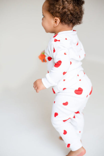 Love Heart Bamboo & Organic Cotton Two-Piece Set Long Sleeve Pyjamas