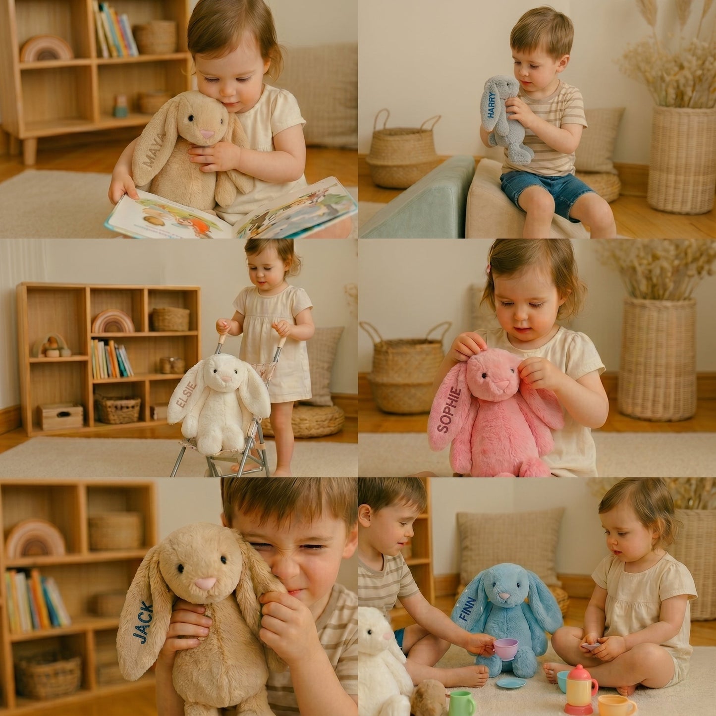 Personalised Cream Bunny Toy