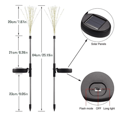 LED Solar Firework Garden Light for Christmas Decor (One Piece)