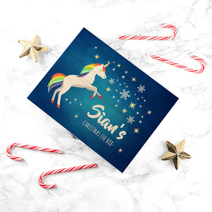 Personalised Rainbow Unicorn Christmas Eve Box