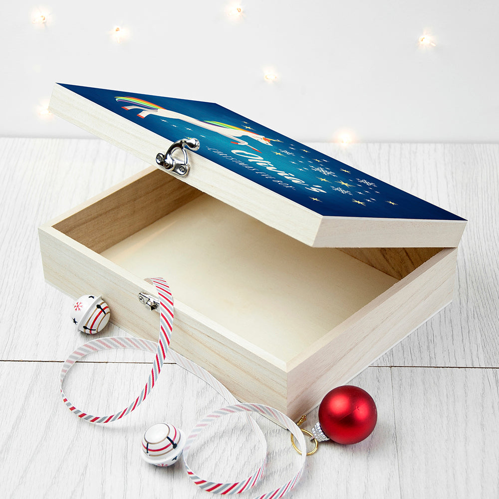 Personalised Rainbow Unicorn Christmas Eve Box