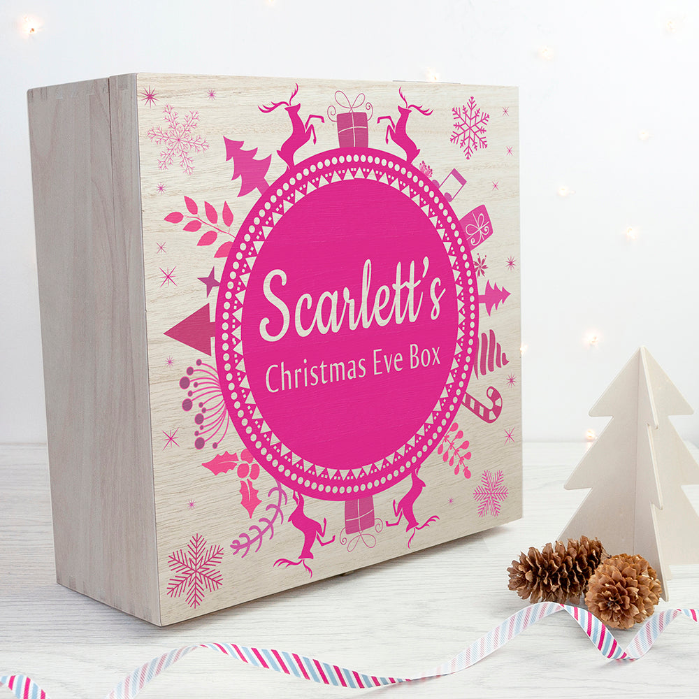 Personalised Snowflake Wreath Christmas Eve Box