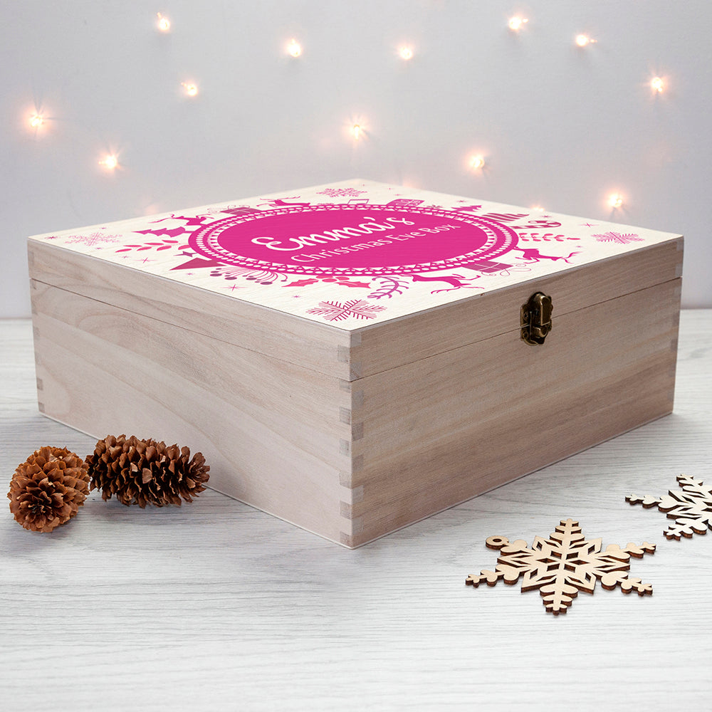 Personalised Snowflake Wreath Christmas Eve Box