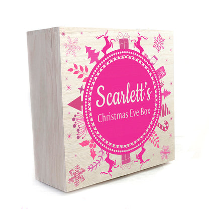 Personalised Snowflake Wreath Christmas Eve Box