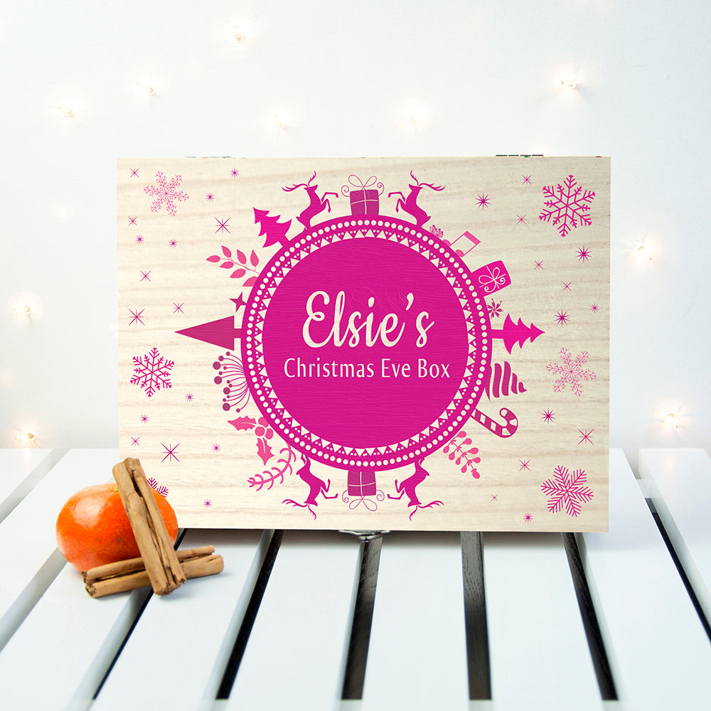 Personalised Snowflake Wreath Christmas Eve Box