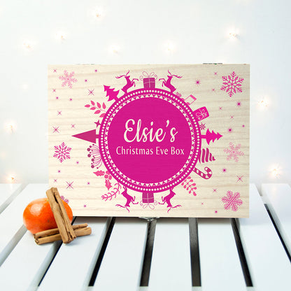 Personalised Snowflake Wreath Christmas Eve Box