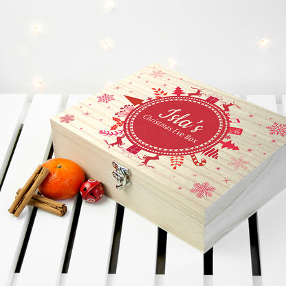 Personalised Snowflake Wreath Christmas Eve Box