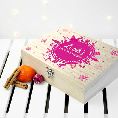 Personalised Snowflake Wreath Christmas Eve Box