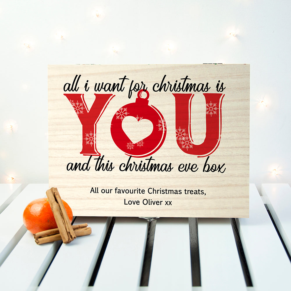 Personalised Romantic Couples Christmas Eve Box