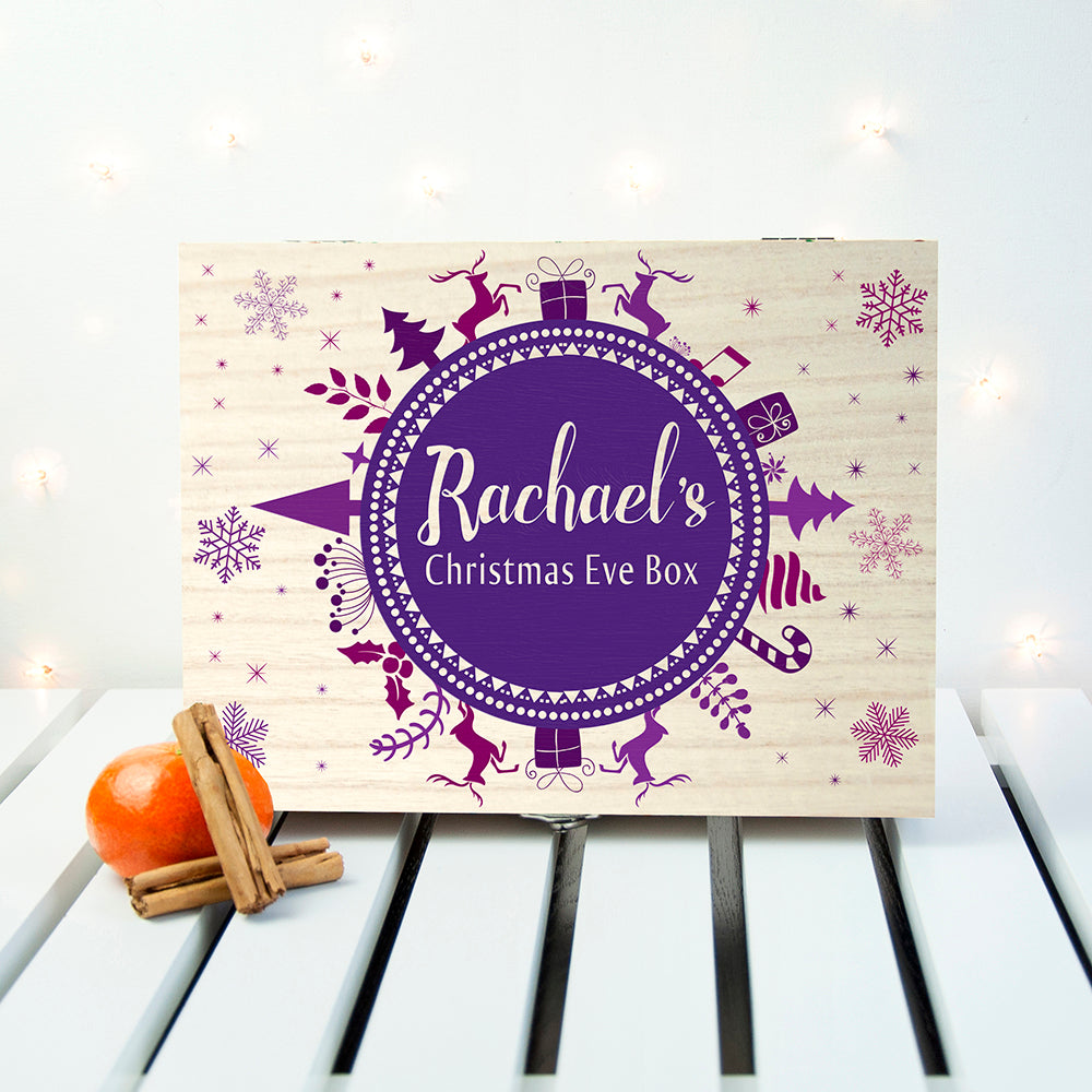 Personalised Snowflake Wreath Christmas Eve Box
