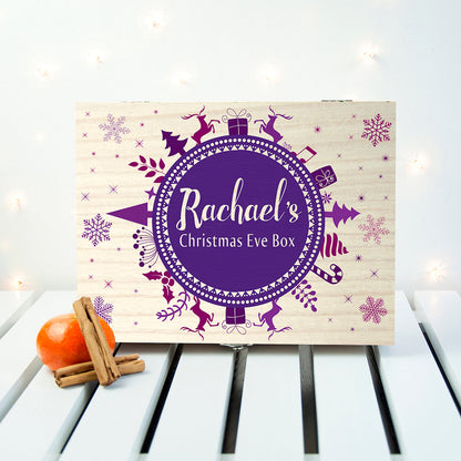 Personalised Snowflake Wreath Christmas Eve Box
