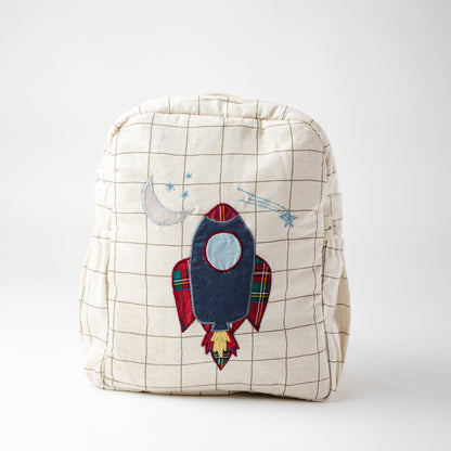 Chandrayaan Personalised School Bag, Hand-Embroidered