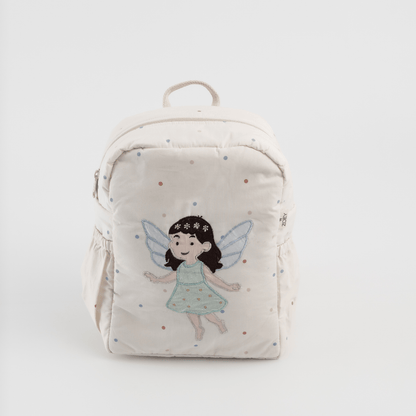 Fairy Whispers Personalised School Bag, Hand-Embroidered
